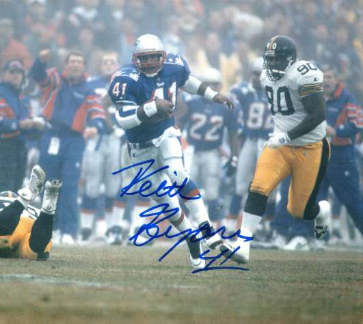 AUTOGRAPHED KEITH BYARS New England Patriots photo