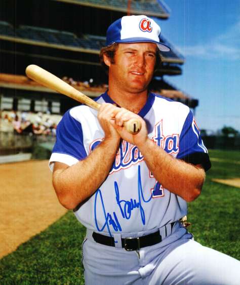 AUTOGRAPHED JEFF BURROUGHS  8x10 Atlanta Braves photo