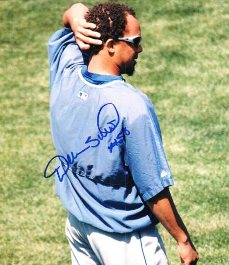 AUTOGRAPHED DUANER SANCHEZ Los Angeles Dodgers photo