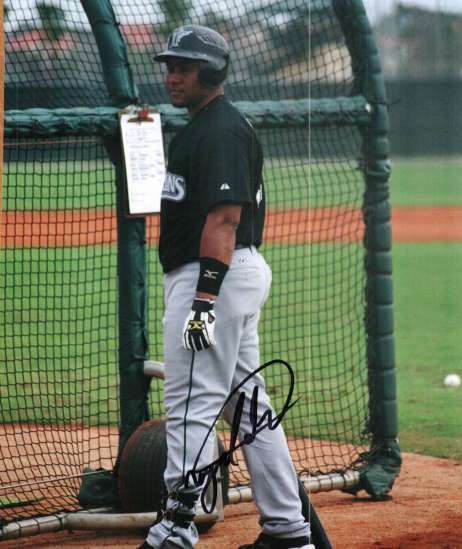 AUTOGRAPHED 8X10 photo MIGUEL OLIVO Florida Marlins