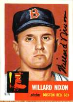 Autographed WILLARD NIXON 1953 Topps Archives Card
