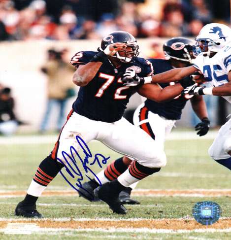 Autographed 8X10 Photo - CARL POWELL Chicago Bears