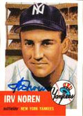 Autographed IRV NOREN 1953 Topps Archives Card