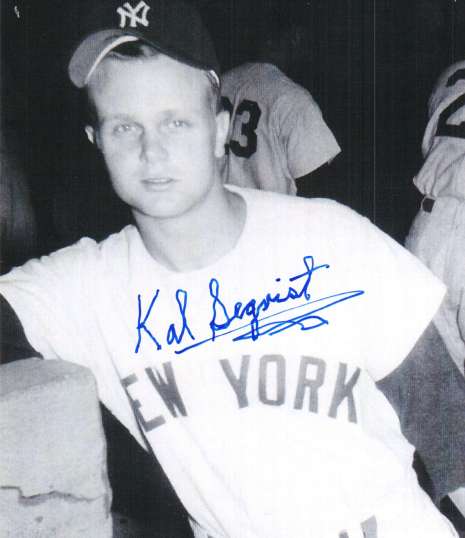 AUTOGRAPHED KAL SEGRIST 8x10 New York Yankees Photo