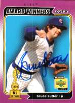 Autographed BRUCE SUTTER UD 1970's Decade Card