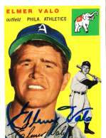 Autographed ELMER VALO 1954 Topps Archive card