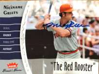 Autographed DOUG RADER Houston Astros 2006 FLEER GREATS of the GAME CARD