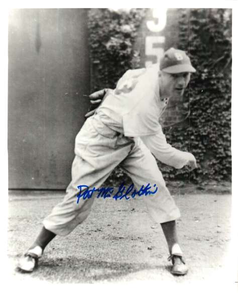 AUTOGRAPHED PAT MCGLOTHIN 8x10 Brooklyn Dodgers photo