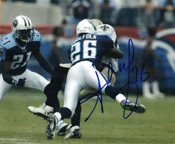 Autographed ANDRE WOOLFOLK 8X10 - Tennessee Titans  photo