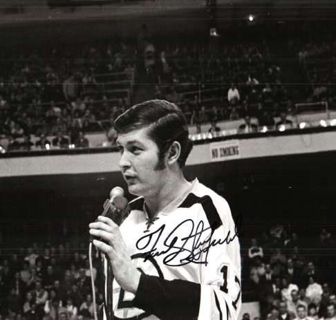 Autographed FRED STANFIELD Boston Bruins  Photo
