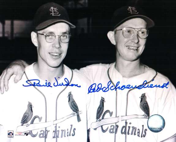 Autographed RED SCHOENDIENST &amp; BILL VIRDON 8X10 photo