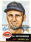 Autographed KEN RAFFENSBERGER 1953 Topps Archives Card