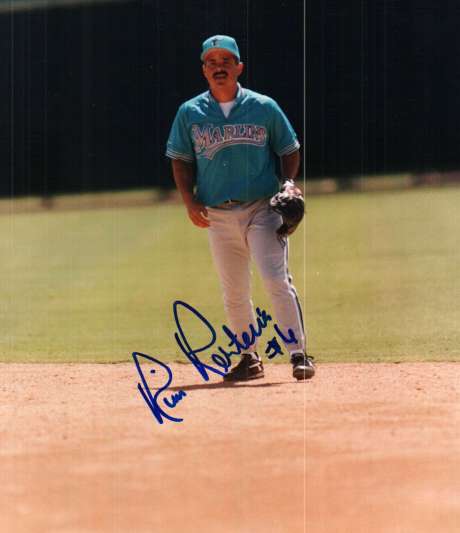 AUTOGRAPHED 8X10 photo RICH RENTERIA Florida Marlins