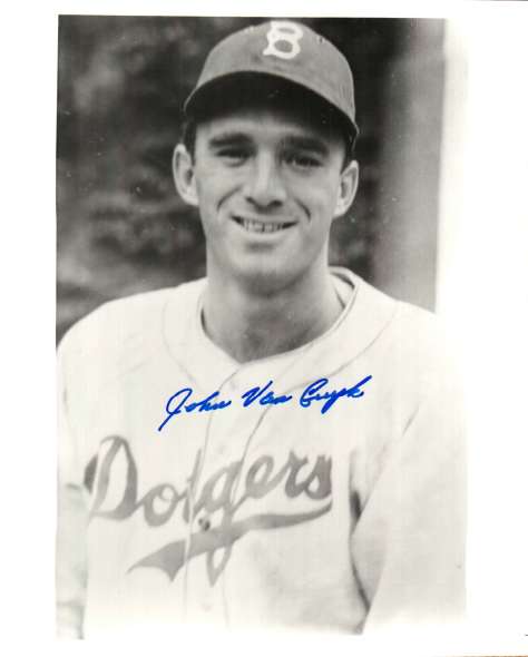 AUTOGRAPHED JOHN VAN CUYK 8x10 Brooklyn Dodgers photo