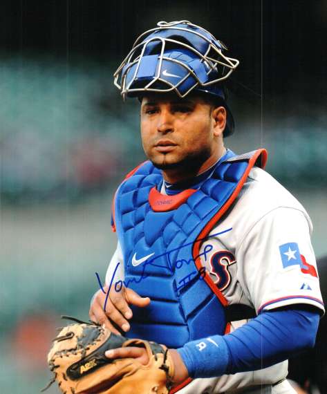 AUTOGRAPHED YORVIT TORREABLA photo  Texas Rangers
