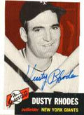 Autographed DUSTY RHODES 1953 Topps Archives Card
