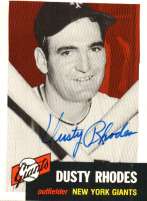 Autographed DUSTY RHODES 1953 Topps Archives Card