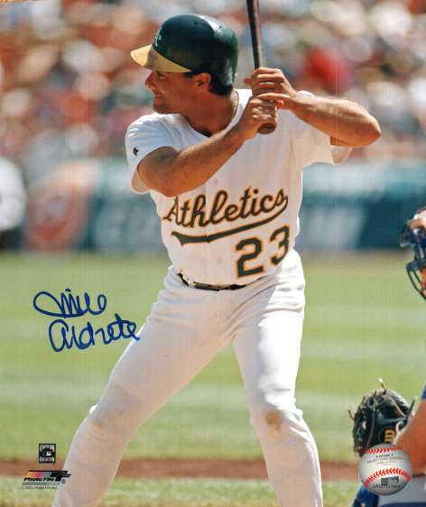 AUTOGRAPHED MIKE ALDRETE photo  -  Oakland A's