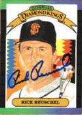 Autographed RICK REUSCHEL San Francisco Giants 1989 Donruss Diamond King