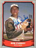 Autographed BOB PURKEY 1988 Pacific Legends Card #77