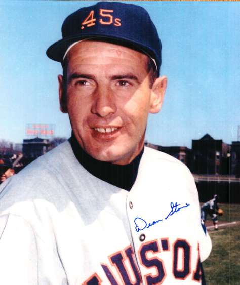 AUTOGRAPHED DEAN STONE photo  Houston Astros