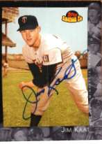 Autographed JIM KAAT 2001 TOPPS AMERICAN PIE CARD