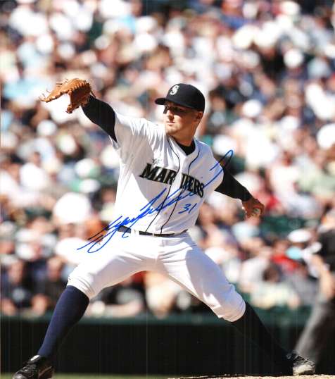 AUTOGRAPHED RYAN FEIERBRAND Seattle Mariners Photo