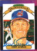 Autographed CORY SNYDER 1989 Donruss Diamond King
