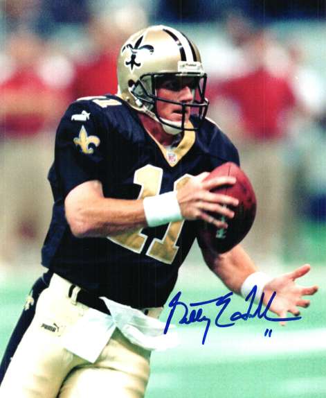 Autographed BILLY JOE TOLLIVER 8X10 New Orleans Saints photo