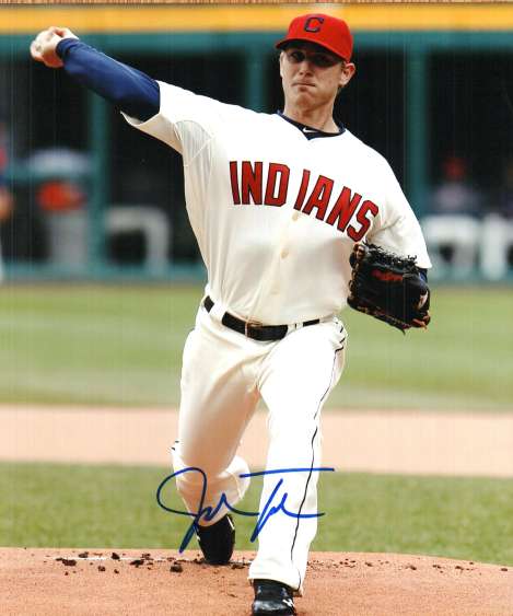 AUTOGRAPHED JOSH TOMLIN photo  Cleveland Indians