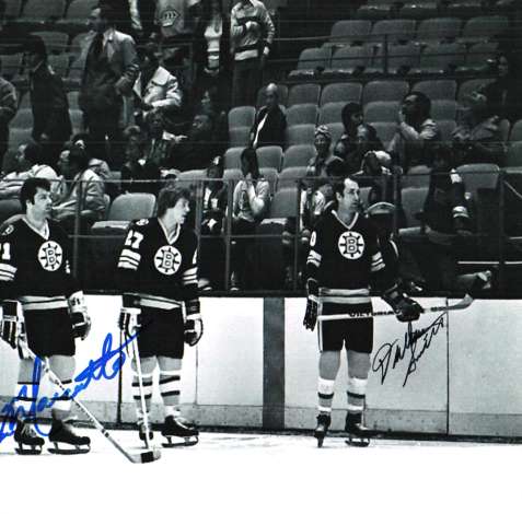Autographed DON MARCOTTE AND DALLAS SMITH Boston Bruins  Photo