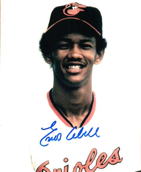 AUTOGRAPHED ENOS CABELL photo  Baltimore Orioles