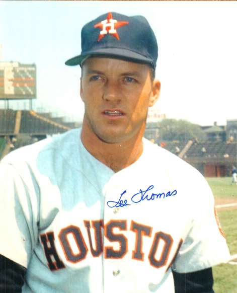AUTOGRAPHED  LEE THOMAS 8X10  Houston Astros pHOTO