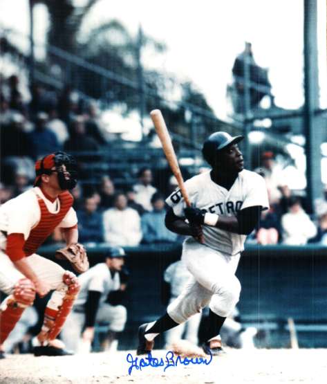 AUTOGRAPHED SIGNED photo GATES BROWN Detroit Tigers