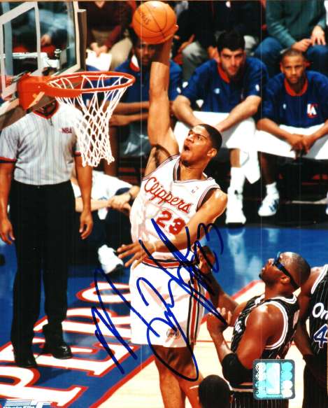 Autographed MAURICE TAYLOR Los Angeles Clippers Photo
