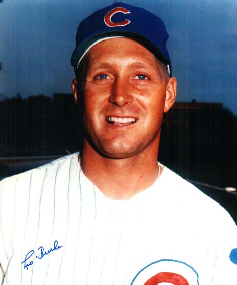 AUTOGRAPHED LEO BURKE 8x10 Chicago Cubs Photo