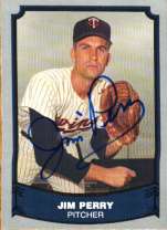 Autographed JIM PERRY 1988 Pacific Legends Card