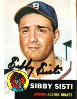 Autographed SIBBY SISTI 1953 Topps Archives Card