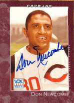 Autographed DON NEWCOMBE 2002 TOPPS AMERICAN PIE CARD