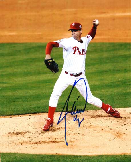 AUTOGRAPHED JAMIE MOYER 8X10 photo  Philadelphia Phillies