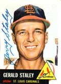 Autographed JERRY STALEY  1953 Topps Archives Card