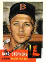 Autographed  GENE STEPHENS 1953 Topps Archives Card