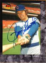 Autographed RON SANTO 2001 TOPPS AMERICAN PIE CARD