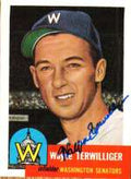Autographed  WAYNE TERWILLIGER 1953 Topps Archives Card