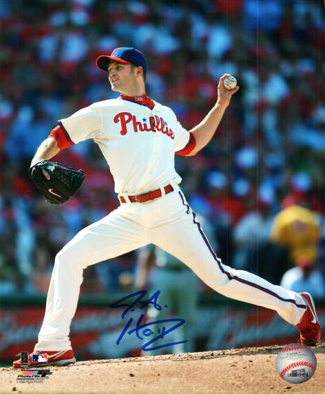 AUTOGRAPHED 8x10 J. A. HAPP 8x10 Philadelphia Phillies Photo
