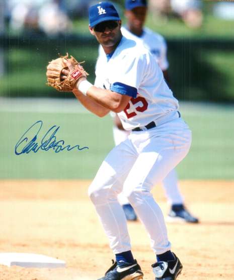 AUTOGRAPHED DAVE HANSEN Los Angeles Dodgers photo