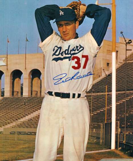 AUTOGRAPHED ED ROEBUCK Los Angeles Dodgers photo
