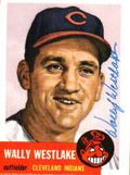 Autographed WALLY WESTLAKE 1953 Topps Archives Card