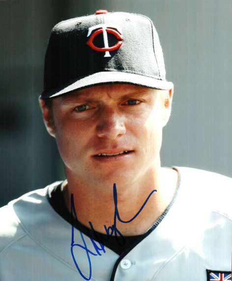 AUTOGRAPHED LUKE HUGHES -  Minnesota Twins photo