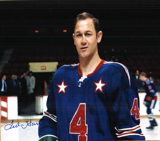 Autographed TED HARRIS  MINNESOTA NORTH Stars  Photo